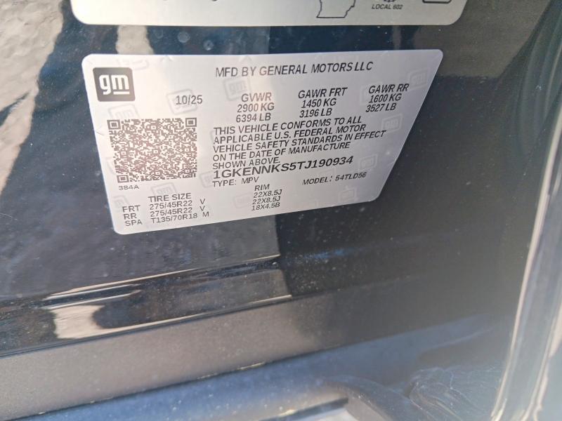 2026 Gmc Acadia მანქანა იყიდება აუქციონზე, vin: 1GKENNKS5TJ190934, აუქციონის ნომერი: 60019196