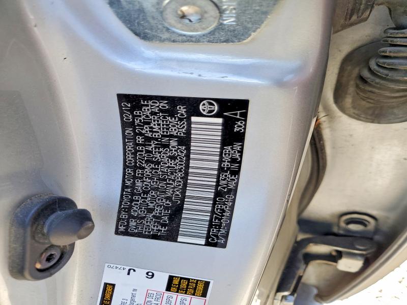 Продаж на аукціоні авто 2012 Toyota Prius Plug-in Hybrid, vin: JTDKN3DP8C3002424, номер лоту: 59369916