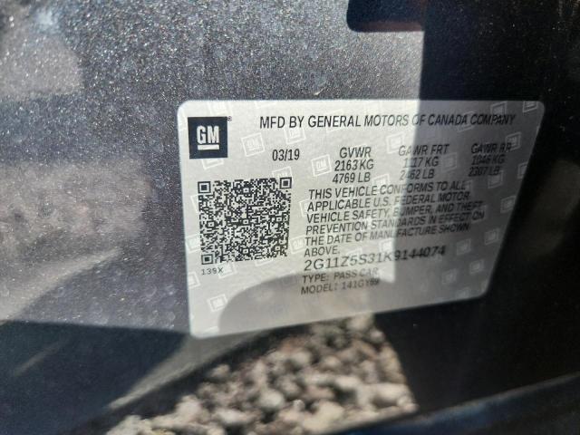 Auction sale of the 2019 Chevrolet Impala, vin: 2G11Z5S31K9144074, lot number: 60324116