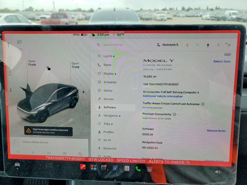 Продаж на аукціоні авто 2026 Tesla Model Y, vin: 7SAYGDEE7TF403007, номер лоту: 60677966