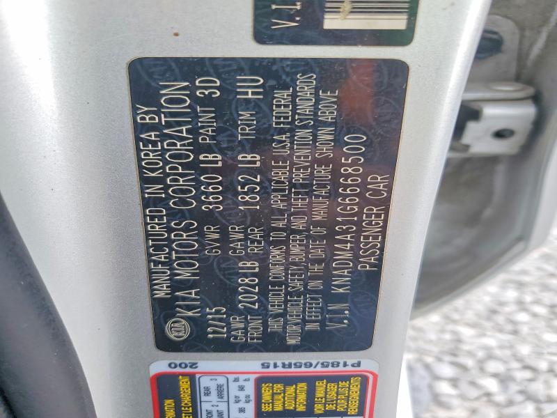 Продаж на аукціоні авто 2016 Kia Rio, vin: KNADM4A31G6668500, номер лоту: 61739656
