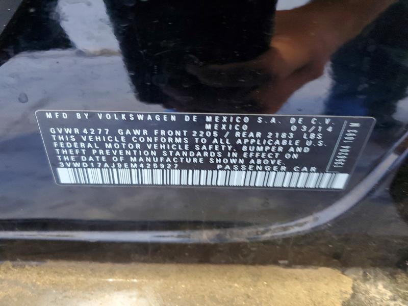 60056916 :رقم المزاد ، 3VWD17AJ9EM425927 vin ، 2014 Volkswagen Jetta مزاد بيع