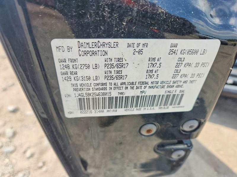 59649316 :رقم المزاد ، 1J4GL58K25W638015 vin ، 2005 Jeep Liberty مزاد بيع
