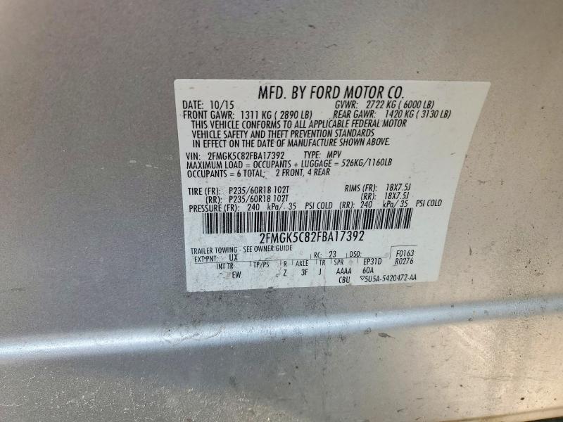 Aukcja sprzedaży 2015 Ford Flex, vin: 2FMGK5C82FBA17392, numer aukcji: 61019366