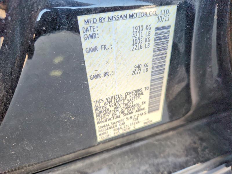 Продажа на аукционе авто 2015 Nissan Altima, vin: 1N4AL3APXFC587295, номер лота: 62410236