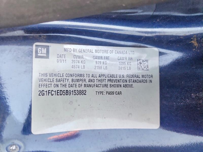 61744986 :رقم المزاد ، 2G1FC1ED5B9153882 vin ، 2011 Chevrolet Camaro مزاد بيع