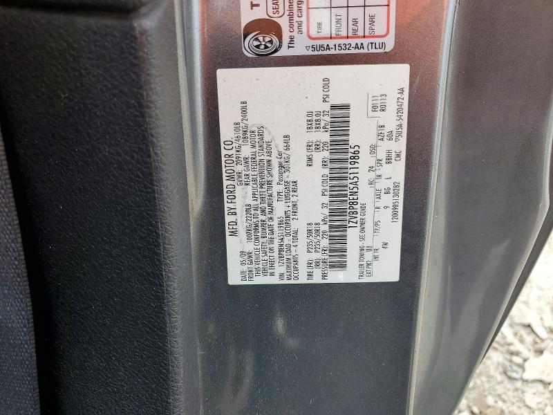 60875126 :رقم المزاد ، 1ZVBP8EN5A5119865 vin ، 2010 Ford Mustang مزاد بيع