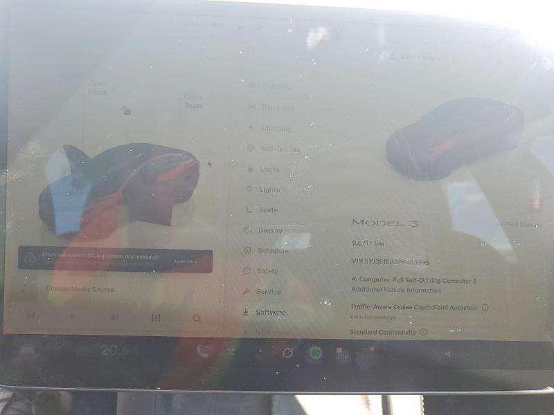 Продажа на аукционе авто 2023 Tesla Model 3, vin: 5YJ3E1EA0PF403395, номер лота: 59083116