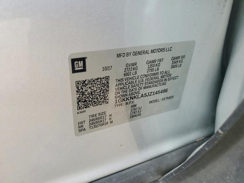 Aukcja sprzedaży 2018 Gmc Acadia, vin: 1GKKNKLA5JZ145496, numer aukcji: 59230226