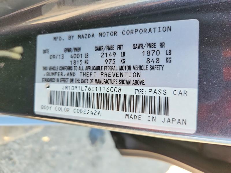 Aukcja sprzedaży 2014 Mazda 3, vin: JM1BM1L76E1116008, numer aukcji: 59964766