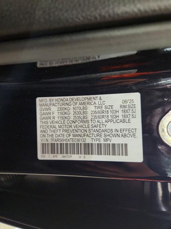 Продажа на аукционе авто 2026 Honda Cr-v, vin: 7FARS6H5XTE036132, номер лота: 62645806