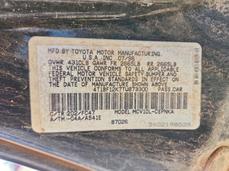 Auction sale of the 1996 Toyota Camry, vin: 4T1BF12K7TU873300, lot number: 61642546