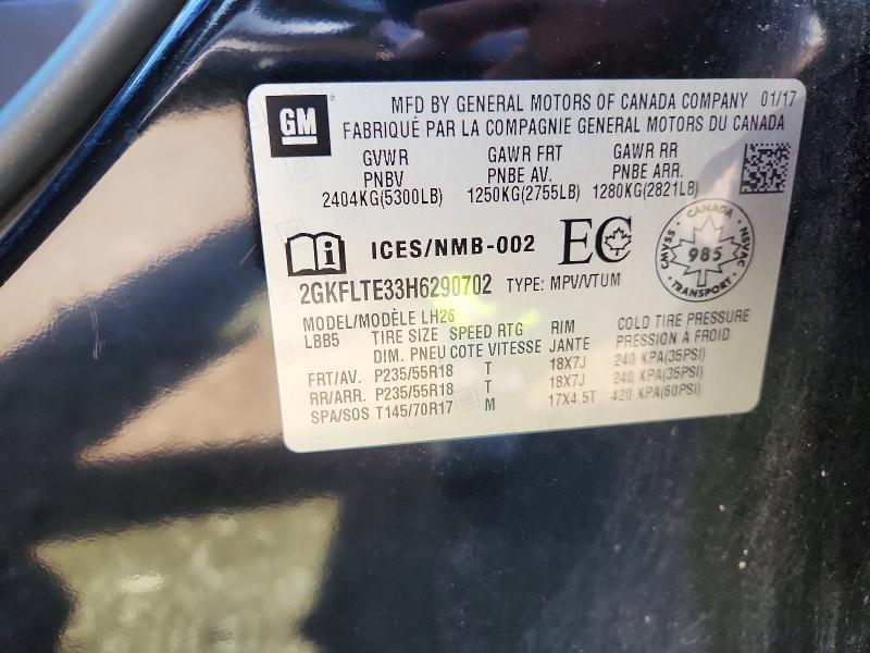 60744366 :رقم المزاد ، 2GKFLTE33H6290702 vin ، 2017 Gmc Terrain مزاد بيع