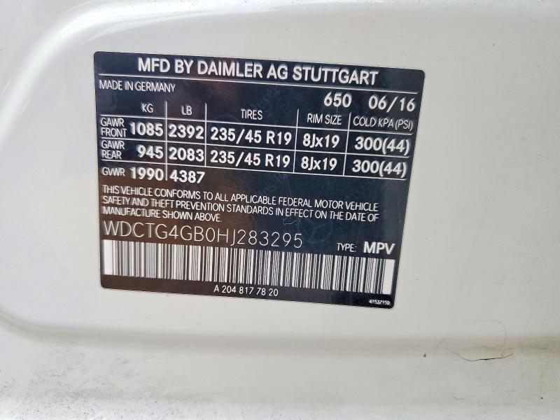 Продажа на аукционе авто 2017 Mercedes-benz Gla, vin: WDCTG4GB0HJ283295, номер лота: 60826736