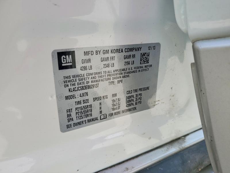 Aukcja sprzedaży 2014 Buick Encore, vin: KL4CJCSB3EB629137, numer aukcji: 60282916