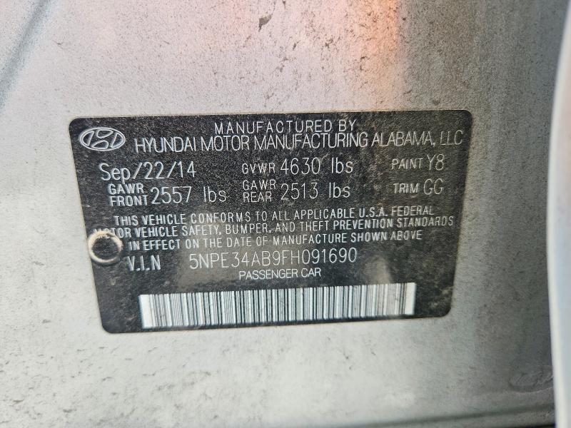 Aukcja sprzedaży 2015 Hyundai Sonata, vin: 5NPE34AB9FH091690, numer aukcji: 60465286