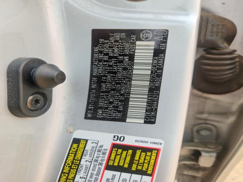 2018 Toyota Corolla მანქანა იყიდება აუქციონზე, vin: 2T1BURHE7JC043517, აუქციონის ნომერი: 61082496