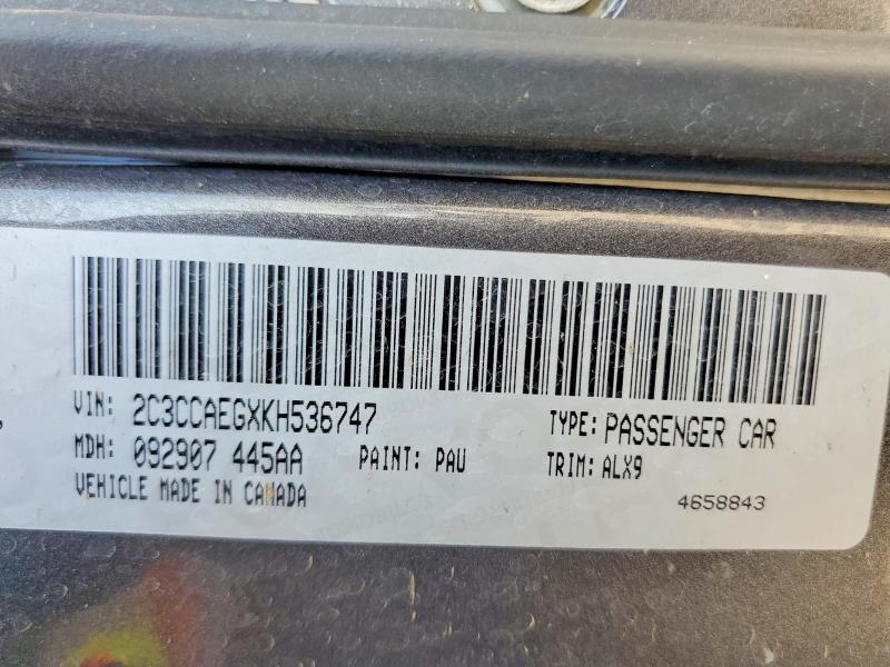 Aukcja sprzedaży 2019 Chrysler 300, vin: 2C3CCAEGXKH536747, numer aukcji: 61541586