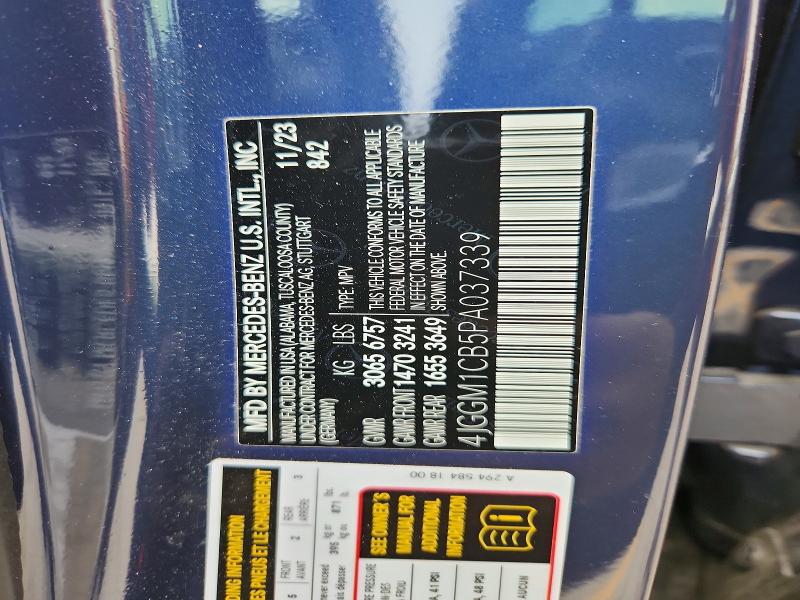 Продажа на аукционе авто 2023 Mercedes-benz Eqe Suv, vin: 4JGGM1CB5PA037339, номер лота: 59995586