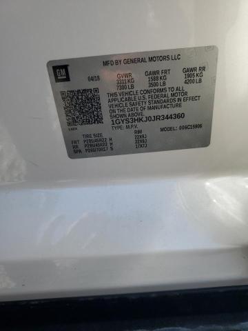 2018 Cadillac Escalade მანქანა იყიდება აუქციონზე, vin: 1GYS3HKJ0JR344360, აუქციონის ნომერი: 60762276