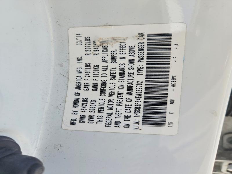 2014 Honda Accord მანქანა იყიდება აუქციონზე, vin: 1HGCR3F84EA029702, აუქციონის ნომერი: 62774556