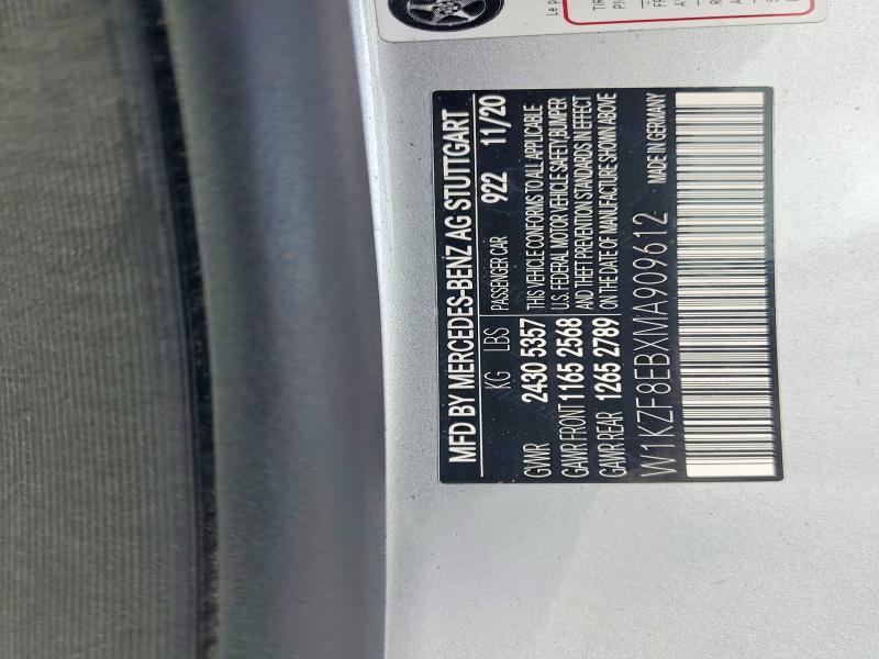 Aukcja sprzedaży 2021 Mercedes-benz E, vin: W1KZF8EBXMA909612, numer aukcji: 60784736
