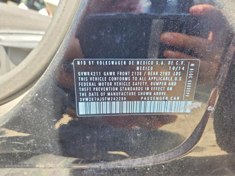 59613556 :رقم المزاد ، 3VW2K7AJ5FM242286 vin ، 2015 Volkswagen Jetta مزاد بيع