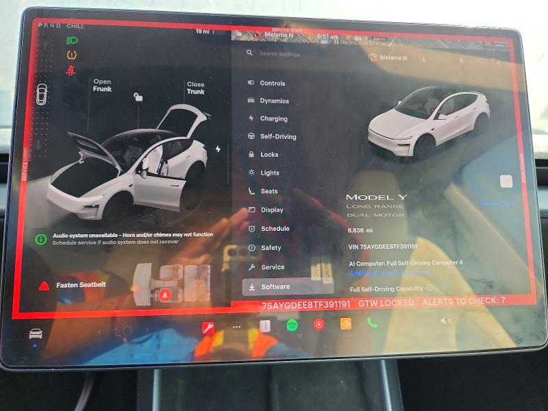 62797266 :رقم المزاد ، 7SAYGDEE8TF391191 vin ، 2026 Tesla Model Y مزاد بيع