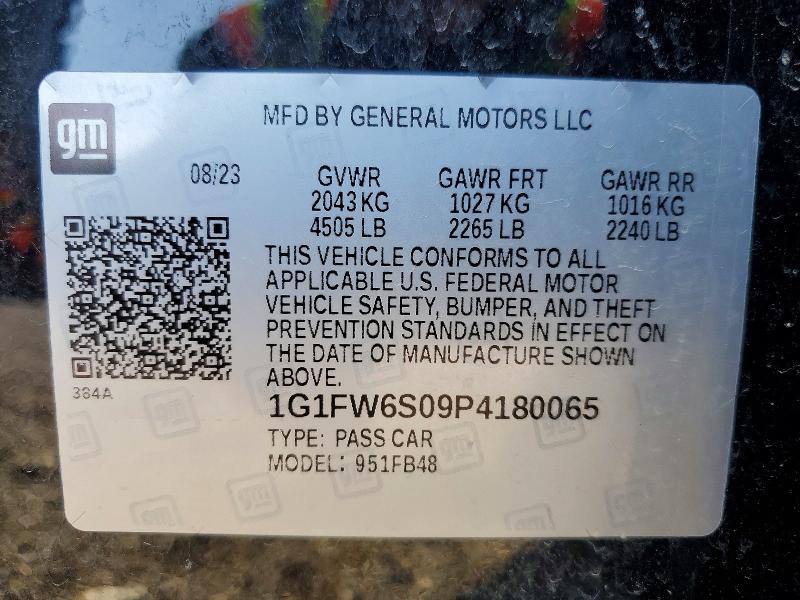 Продаж на аукціоні авто 2023 Chevrolet Bolt Ev, vin: 1G1FW6S09P4180065, номер лоту: 62693556