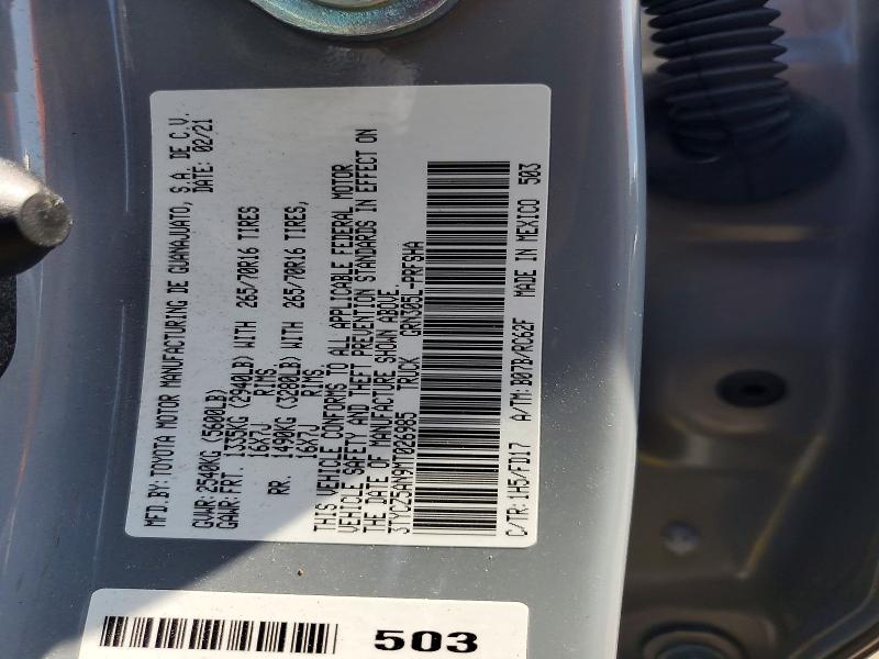 Продажа на аукционе авто 2021 Toyota Tacoma, vin: 3TYCZ5AN9MT026985, номер лота: 60819666