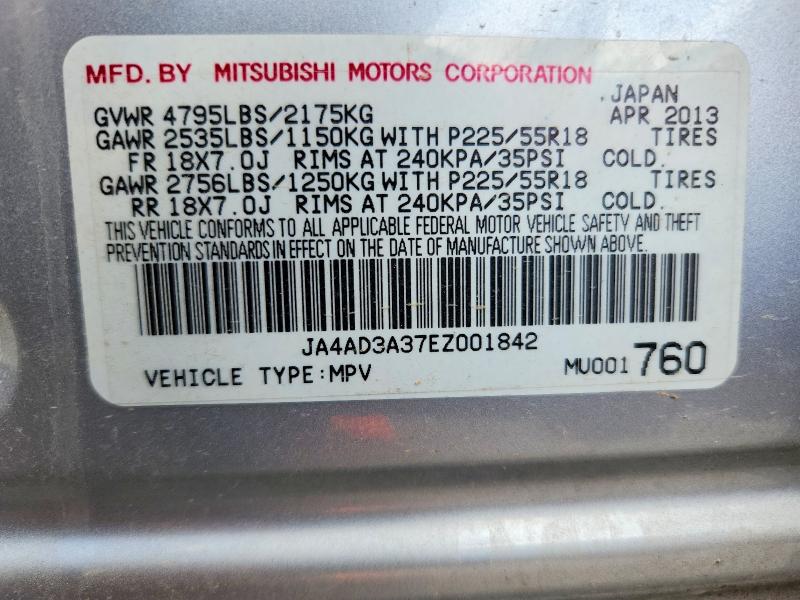 Aukcja sprzedaży 2014 Mitsubishi Outlander, vin: JA4AD3A37EZ001842, numer aukcji: 60861936