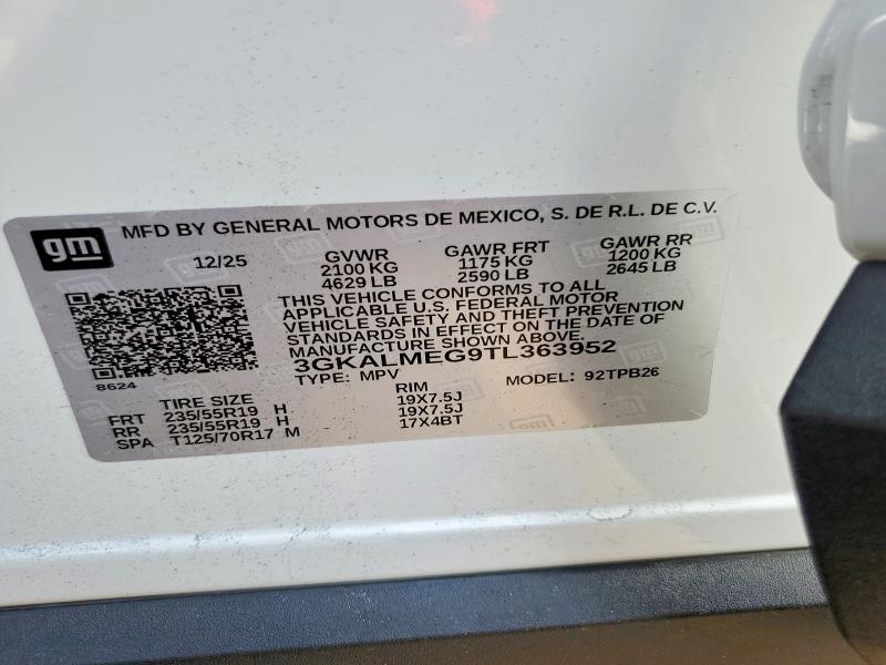 2026 Gmc Terrain მანქანა იყიდება აუქციონზე, vin: 3GKALMEG9TL363952, აუქციონის ნომერი: 62661396