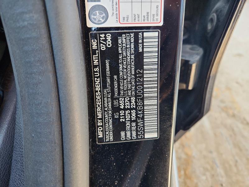 Продаж на аукціоні авто 2015 Mercedes-benz C, vin: 55SWF4KB8FU001212, номер лоту: 62591636