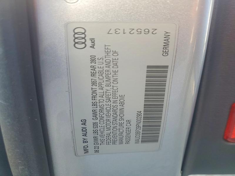 Auction sale of the 2023 Audi A6, vin: WAUD3BF29PN002904, lot number: 61805706