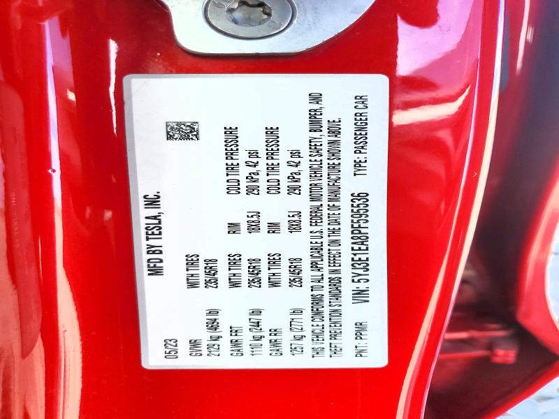 Aukcja sprzedaży 2023 Tesla Model 3, vin: 5YJ3E1EA8PF595536, numer aukcji: 60776976