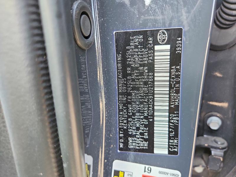 Продажа на аукционе авто 2026 Toyota Camry, vin: 4T1DAACK9TU217668, номер лота: 55196306