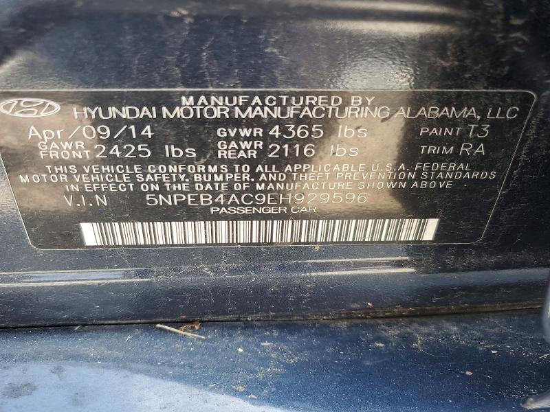 Aukcja sprzedaży 2014 Hyundai Sonata, vin: 5NPEB4AC9EH929596, numer aukcji: 60767596