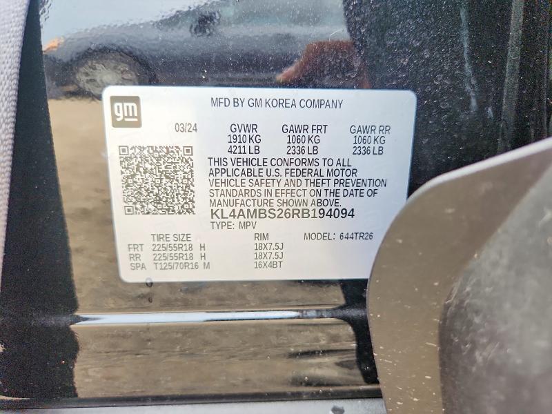 Aukcja sprzedaży 2024 Buick Encore Gx, vin: KL4AMBS26RB194094, numer aukcji: 62912686