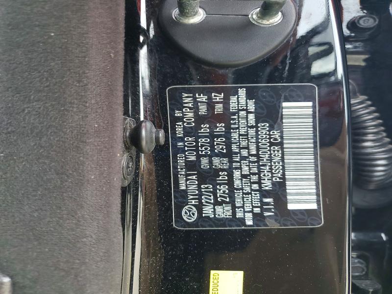60696596 :رقم المزاد ، KMHGH4JH4DU069903 vin ، 2013 Hyundai Equus مزاد بيع
