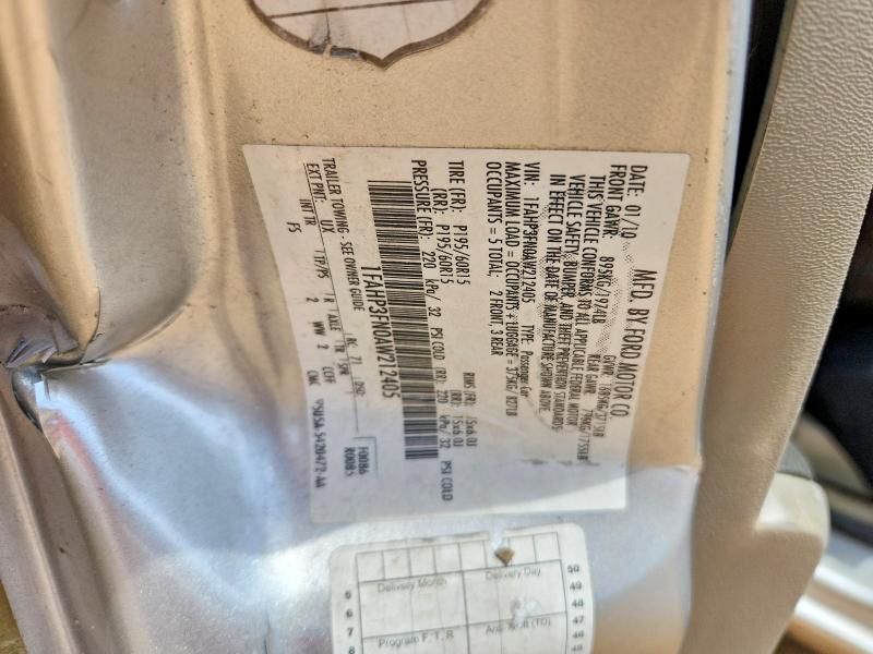 2010 Ford Focus მანქანა იყიდება აუქციონზე, vin: 1FAHP3FN0AW212405, აუქციონის ნომერი: 60404856