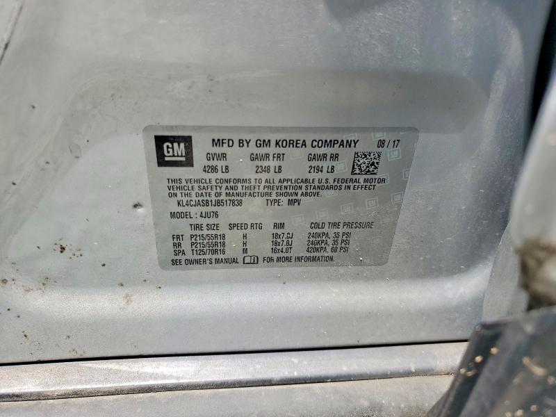 Продажа на аукционе авто 2018 Buick Encore, vin: KL4CJASB1JB517838, номер лота: 60889116