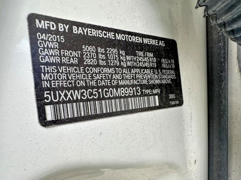 Продажа на аукционе авто 2016 Bmw X4, vin: 5UXXW3C51G0M89913, номер лота: 60493546