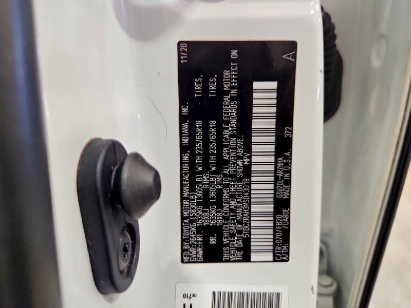 2021 Toyota Highlander მანქანა იყიდება აუქციონზე, vin: 5TDCZRAH3MS043018, აუქციონის ნომერი: 59970846