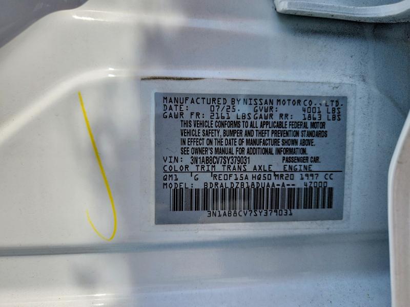 Aukcja sprzedaży 2025 Nissan Sentra, vin: 3N1AB8CV7SY379031, numer aukcji: 63512976