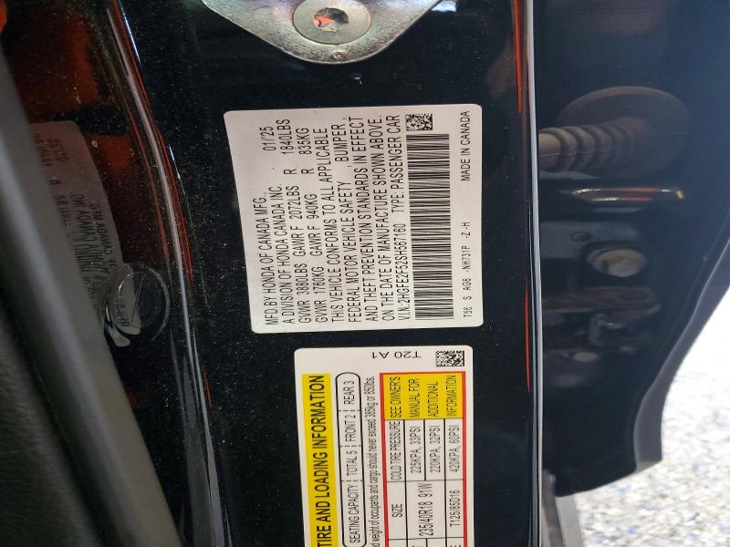 Продажа на аукционе авто 2025 Honda Civic, vin: 2HGFE2F52SH567160, номер лота: 59775916