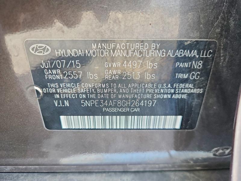 Продаж на аукціоні авто 2016 Hyundai Sonata, vin: 5NPE34AF8GH264197, номер лоту: 59286156