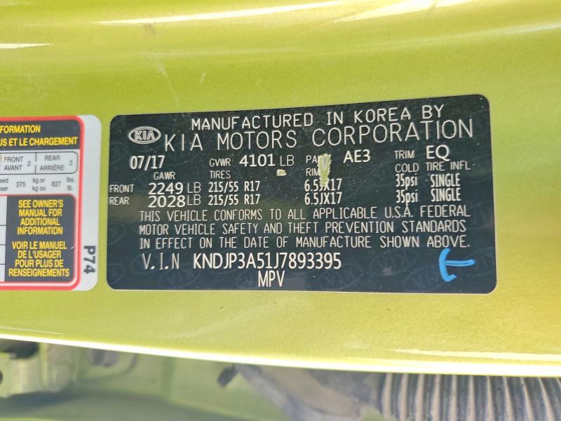 2018 Kia Soul მანქანა იყიდება აუქციონზე, vin: KNDJP3A51J7893395, აუქციონის ნომერი: 63112196
