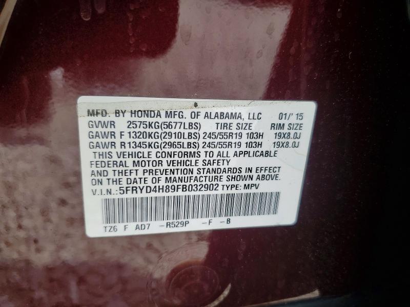Aukcja sprzedaży 2015 Acura Mdx, vin: 5FRYD4H89FB032902, numer aukcji: 60669846