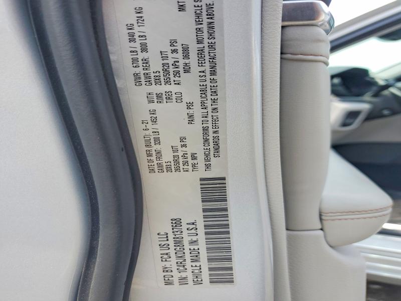 Продаж на аукціоні авто 2021 Jeep Grand Cherokee, vin: 1C4RJKDG8M8137668, номер лоту: 63218596