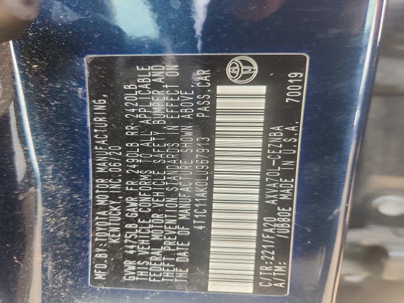 Aukcja sprzedaży 2020 Toyota Camry, vin: 4T1C11AK0LU967913, numer aukcji: 61072766